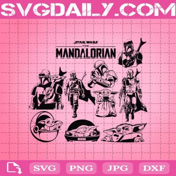 Mandalorian And Baby Yoda Svg Bundle