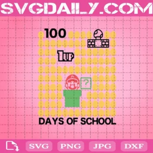 Mario 100 Days Of School Svg