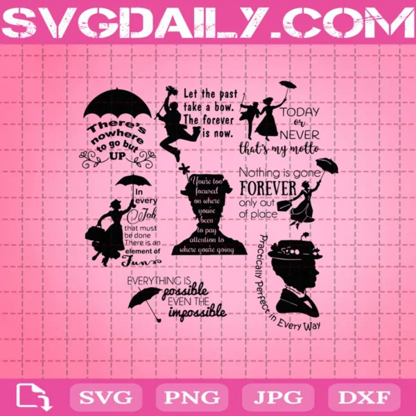 Mary Poppins Quotes Svg Bundle