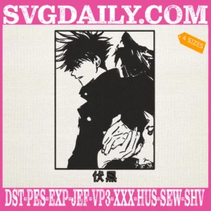 Megumi Fushiguro Embroidery Design