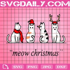 Meow Christmas Svg