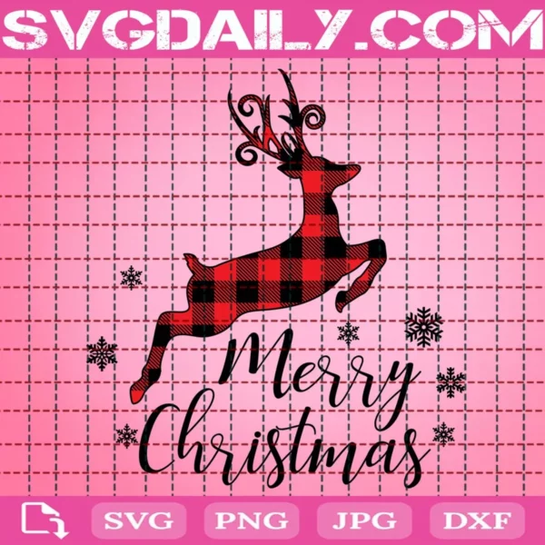 Merry Christmas Deer Svg