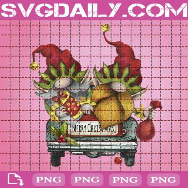 Merry Christmas Elf Gnome Truck Png