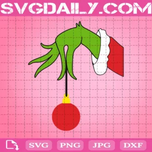 Merry Christmas Grinch Hand Svg