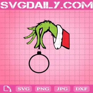 Merry Christmas Grinch Hand Svg