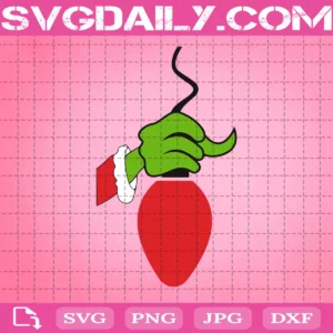Merry Christmas Grinch Hand Svg