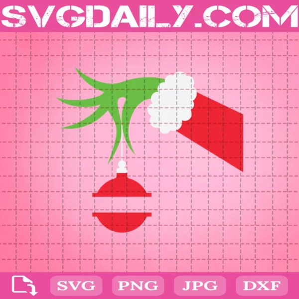 Merry Christmas Grinch Hand Svg