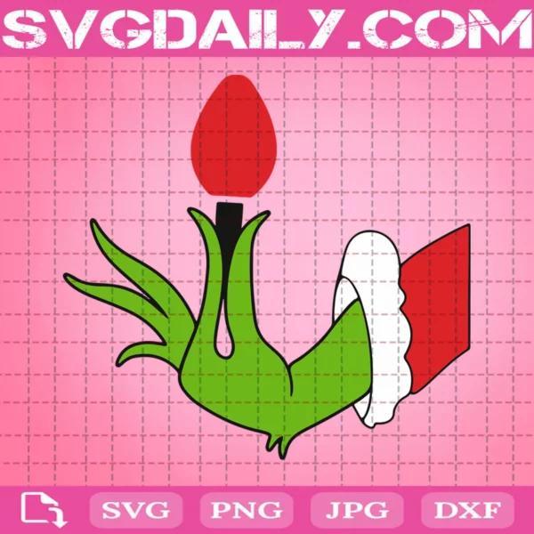 Merry Christmas Grinch Hand Svg