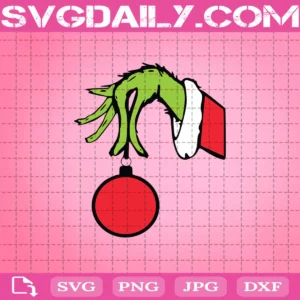 Merry Christmas Grinch Hand Svg