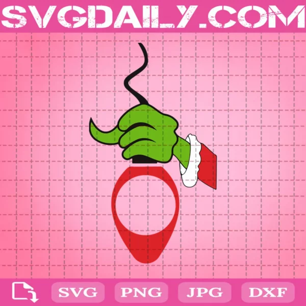 Merry Christmas Grinch Hand Svg