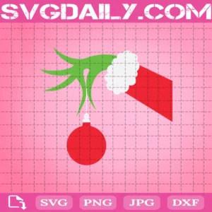 Merry Christmas Grinch Hand Svg