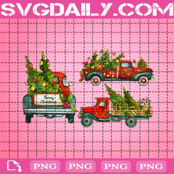 Merry Christmas Red Country Truck Png