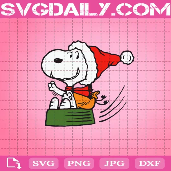 Merry Christmas Snoopy Santa Claus Svg