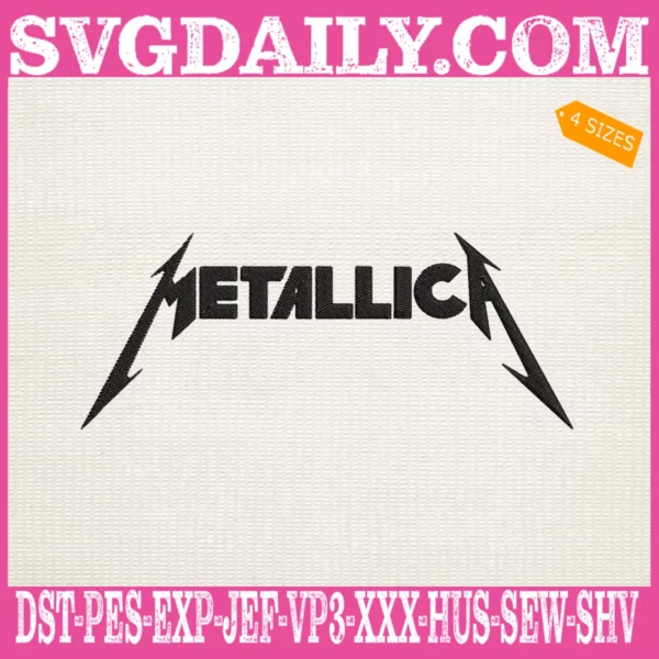 Metallica Rock Band Embroidery Design