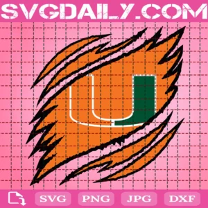 Miami Hurricanes Claws Svg