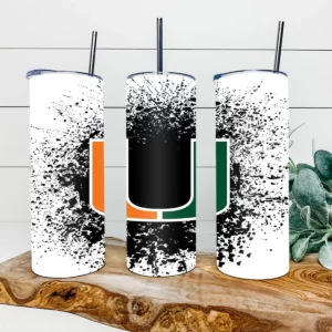 Miami Hurricanes Football 20oz Skinny Tumbler