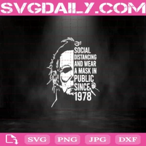 Michael Myers Horror Social Distancing Svg