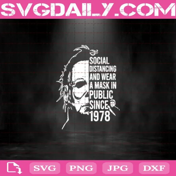 Michael Myers Horror Social Distancing Svg