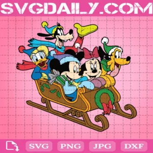 Mickey And Friends Christmas Svg