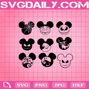 Mickey Head Halloween Svg Bundle