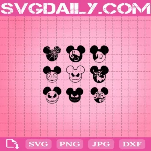 Mickey Head Halloween Svg Bunlde