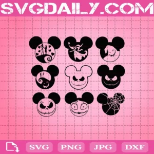 Mickey Head Halloween Svg Bunlde