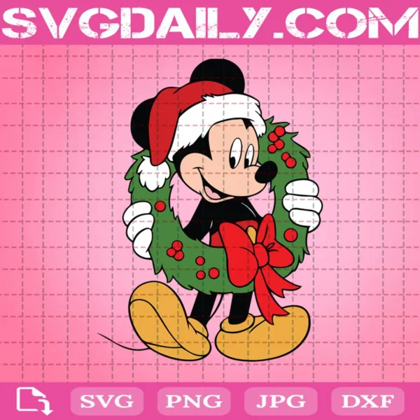 Mickey Mouse Christmas Svg