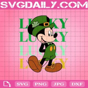Mickey Mouse Lucky Svg