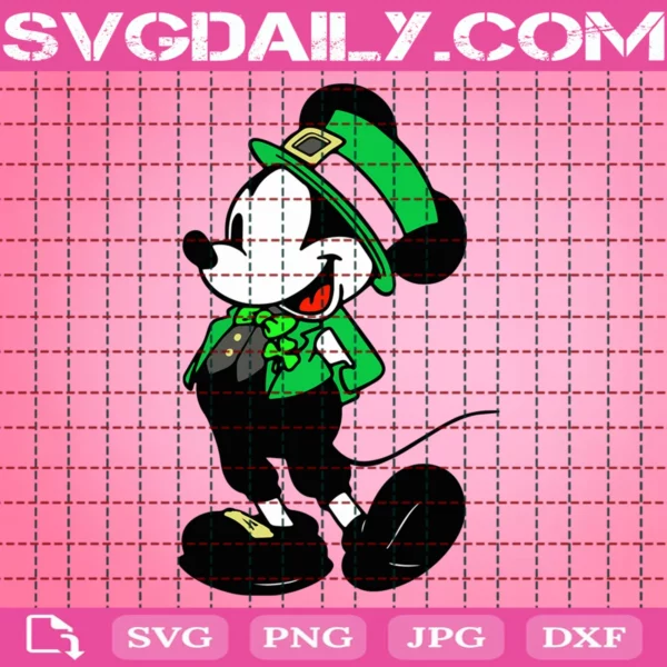Mickey Mouse Shamrock Svg