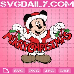 Mickey Santa Claus Merry Christmas Svg