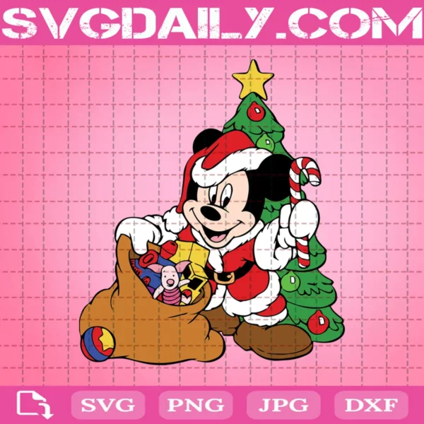 Mickey Santa Claus Svg