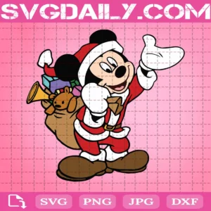 Mickey Santa Claus Svg