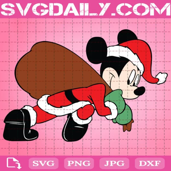 Mickey Santa Claus Svg