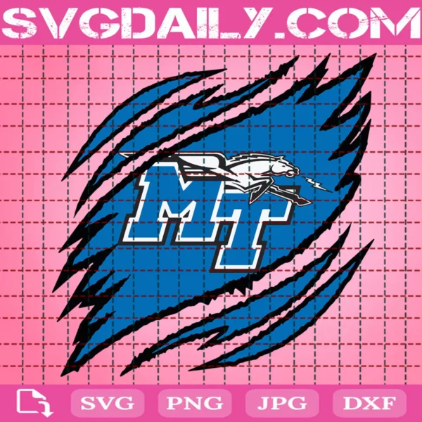 Middle Tennessee Blue Raiders Claws Svg