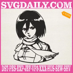 Mikasa Ackerman Embroidery Design