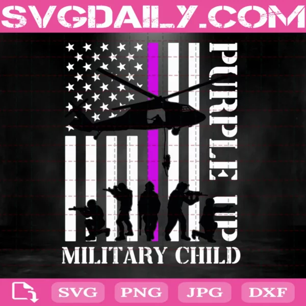 Military Child Svg