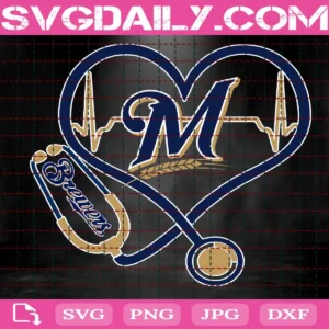 Milwaukee Brewers Nurse Stethoscope Svg