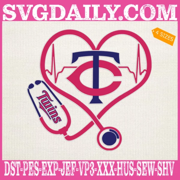 Minnesota Twins Nurse Stethoscope Embroidery Files