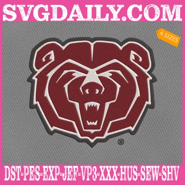 Missouri State Bears Embroidery Files