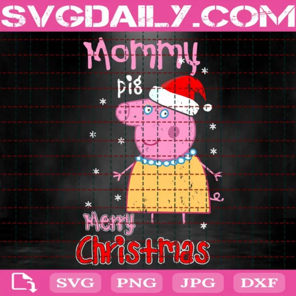 Mommy Pig Christmas Svg