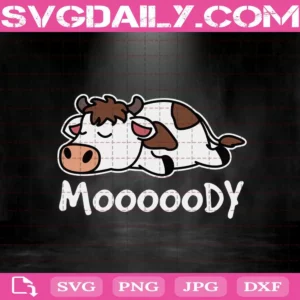 Moody Cow Svg, Cow Svg