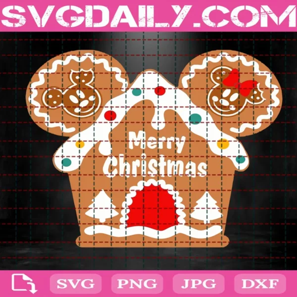 Mouse Ears Gingerbread House Svg