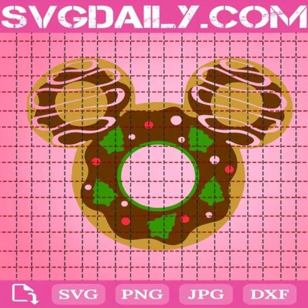 Mouse Head Donut Snack Svg