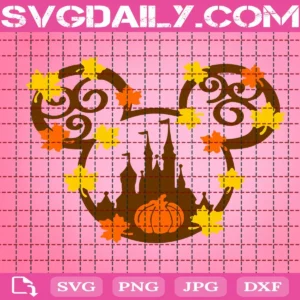 Mouse Head Svg, Disney Mouse Fall Castle Svg Svg