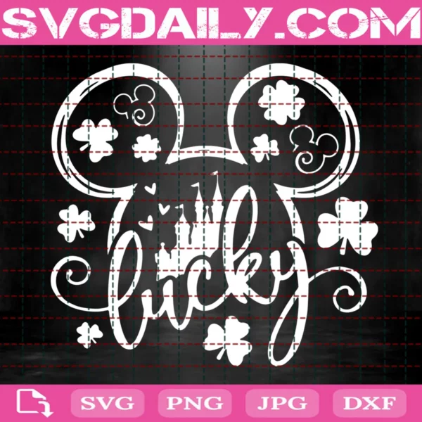 Mouse Lucky Svg, Disney Patrick'S Svg