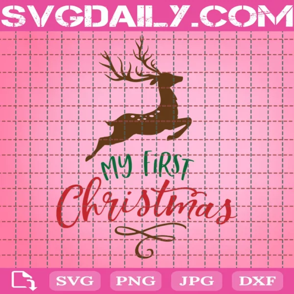 My First Christmas Svgdaily Daily Free Premium Svg Files