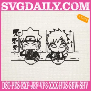 Naruto And His Best Friend Embroidery Design
