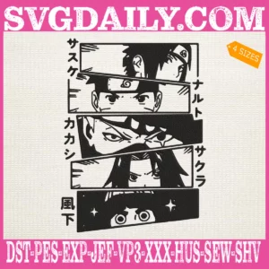 Naruto Characters Eyes Embroidery Design