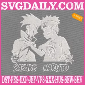 Naruto Vs Sasuke Embroidery Design