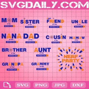Nerf Birthday Party Svg
